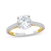 Thumbnail Image 0 of Threads of Love Round-Cut Lab-Created Diamond Engagement Ring 2-1/4 ct tw 14K Two-Tone Gold