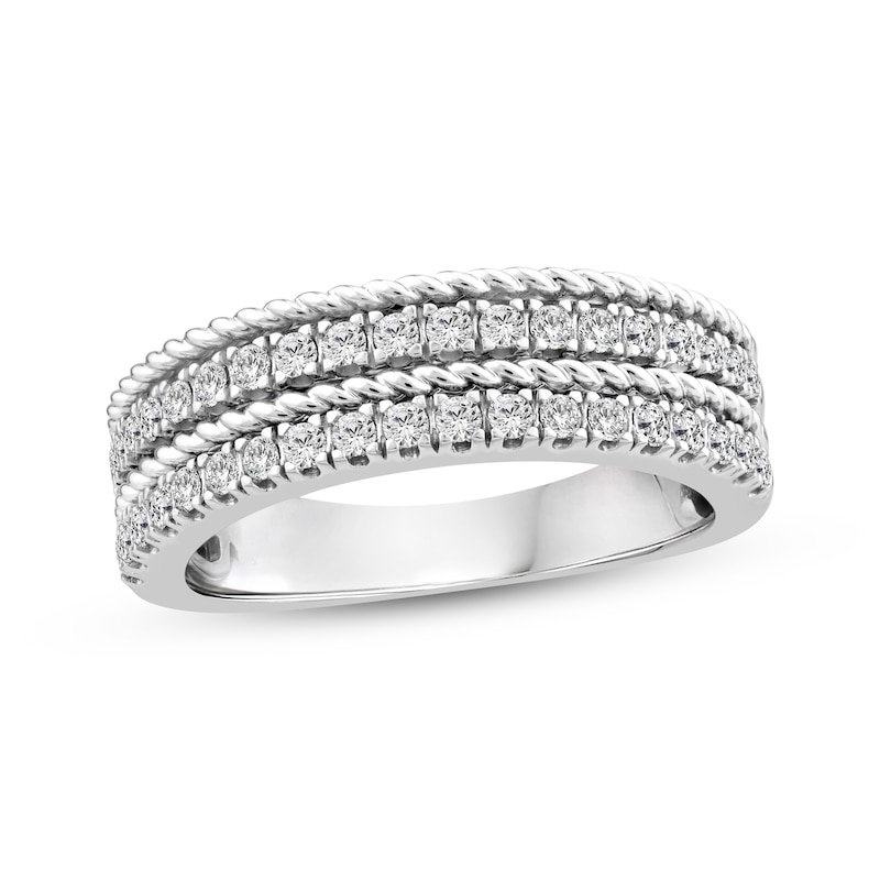 Threads of Love Diamond Anniversary Ring 1/2 ct tw 14K White Gold