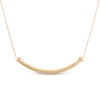 Thumbnail Image 0 of Reaura Curved Textured Bar Necklace Repurposed 14K Yellow Gold 18"