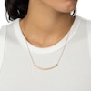 Thumbnail Image 1 of Reaura Curved Textured Bar Necklace Repurposed 14K Yellow Gold 18"
