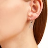 Thumbnail Image 2 of Unstoppable Love Diamond Huggie Hoop Teardrop Dangle Earrings 1/5 ct tw Sterling Silver