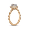 Thumbnail Image 1 of Neil Lane Oval-Cut Diamond Double Halo Engagement Ring 5/8 ct tw 14K Two-Tone Gold