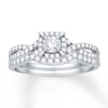 Thumbnail Image 0 of Diamond Bridal Set 3/8 ct tw Round-cut 14K White Gold