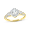 Thumbnail Image 2 of Diamond Bridal Set 1/2 ct tw Princess & Round-cut 10K Yellow Gold