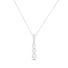 Thumbnail Image 0 of Lab-Created Diamonds by KAY Graduated Three-Stone Necklace 3/4 ct tw 14K White Gold 18"
