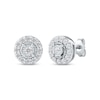 Thumbnail Image 0 of Lab-Created Diamonds by KAY Halo Stud Earrings 1/4 ct tw Sterling Silver