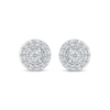 Thumbnail Image 1 of Lab-Created Diamonds by KAY Halo Stud Earrings 1/4 ct tw Sterling Silver