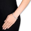 Thumbnail Image 1 of Infinity & Heart Bracelet 1/10 ct tw Diamonds Sterling Silver 7.5"
