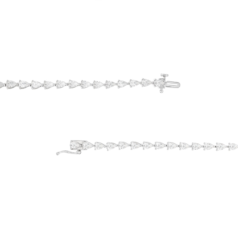 Diamond Line Bracelet 5 ct tw Pear-Shaped 14K White Gold 7.25"