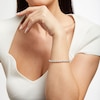 Thumbnail Image 4 of Diamond Line Bracelet 5 ct tw Pear-Shaped 14K White Gold 7.25"