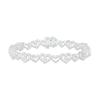 Thumbnail Image 0 of Diamond Heart Bracelet 1/10 ct tw Round-cut Sterling Silver 7.25"