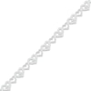 Thumbnail Image 1 of Diamond Heart Bracelet 1/10 ct tw Round-cut Sterling Silver 7.25"