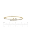 Thumbnail Image 3 of Baguette & Round-Cut Diamond Tennis Bracelet with Magnetic Clasp 3 ct tw 10K Yellow Gold 7"