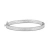 Thumbnail Image 1 of White Lab-Created Sapphire Reversible Bangle Sterling Silver