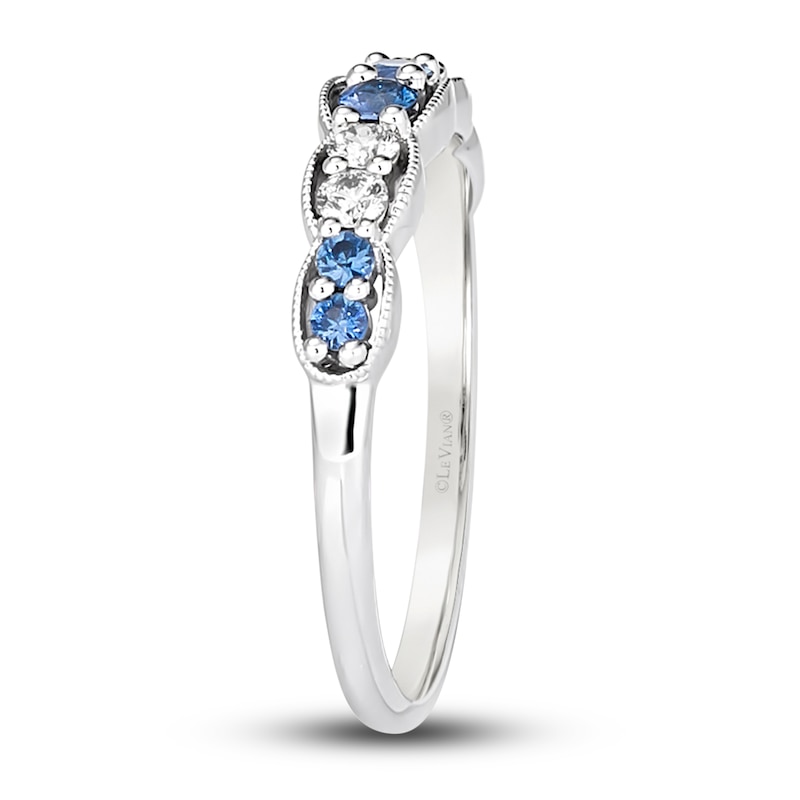 Le Vian Sapphire & Diamond Stacking Ring 1/6 ct tw Diamonds 14K Vanilla Gold