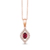 Thumbnail Image 0 of Le Vian Natural Ruby Necklace 1/6 ct tw Nude Diamonds 14K Strawberry Gold