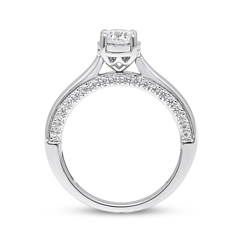 Diamond Solitaire Engagement Ring 1 ct tw Round-cut 10K White Gold (J/I3)