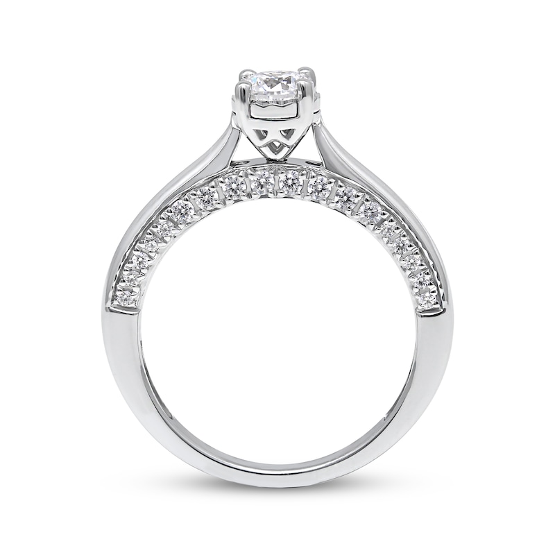 Diamond Solitaire Engagement Ring 3/4 ct tw Round-Cut 10K White Gold (J/I3)