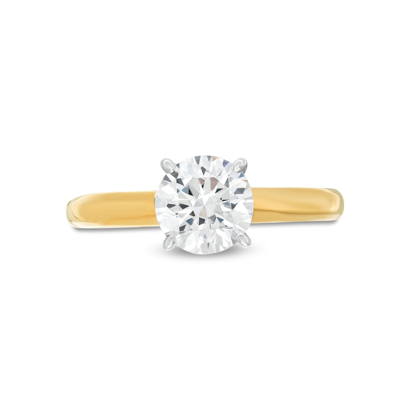 Diamond Solitaire Ring 1 carat Round-cut 14K Yellow Gold (I/I2)