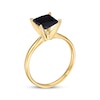 Thumbnail Image 1 of Princess-cut Black Diamond Solitaire Engagement Ring 1 ct tw 14K Yellow Gold