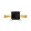 Thumbnail Image 2 of Princess-cut Black Diamond Solitaire Engagement Ring 1 ct tw 14K Yellow Gold