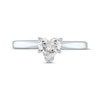 Thumbnail Image 3 of Diamond Solitaire Ring 1/2 carat Heart-shaped 14K White Gold (I/I2)