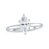 Thumbnail Image 0 of Lab-Created Diamonds by KAY Marquise-Cut Solitaire Engagement Ring 1 ct tw 14K White Gold (F/SI2)