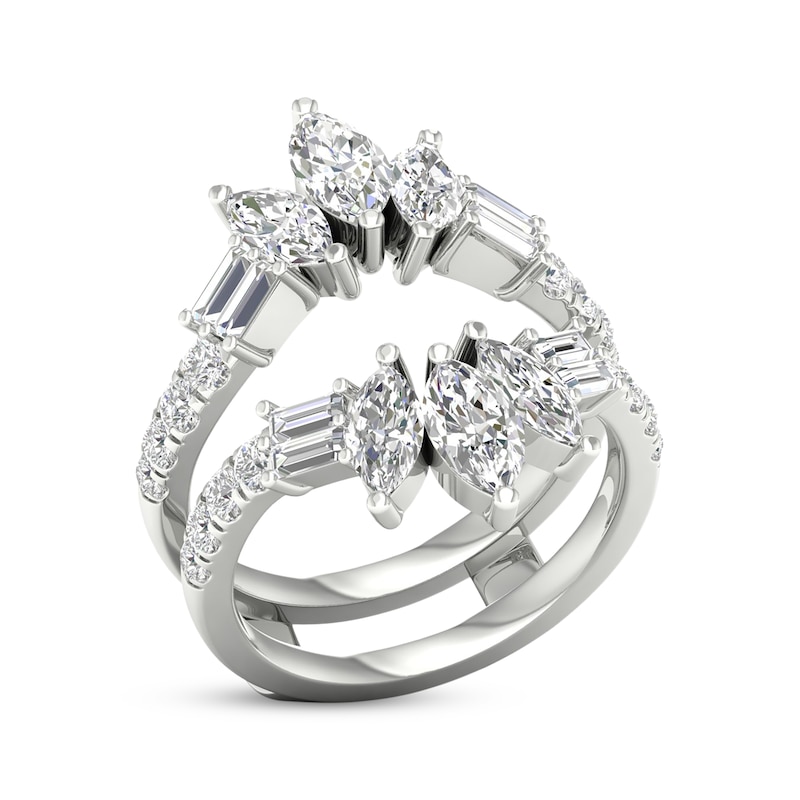 Lab-Created Diamonds by KAY Marquise & Baguette-Cut Enhancer Ring 2-1/2 ct tw 14K White Gold