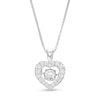 Thumbnail Image 0 of Unstoppable Love Diamond Heart Necklace 1/3 ct tw Round-cut 10K White Gold 19"