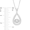Thumbnail Image 4 of Unstoppable Love Diamond Pear Necklace 1/2 ct tw Round-cut 10K White Gold 19"