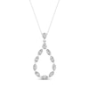 Thumbnail Image 0 of Diamond Teardrop Necklace 1-1/2 ct tw Pear & Marquise-cut 14K White Gold 18"