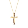 Thumbnail Image 0 of Le Vian Diamond Twist Cross Necklace 1/2 ct tw 14K Honey Gold 19"