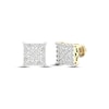 Thumbnail Image 0 of Men's Multi-Diamond Square Stud Earrings 1 ct tw 14K Yellow Gold