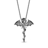 Thumbnail Image 2 of Men's Dragon & Sword Necklace Sterling Silver 24"