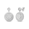 Thumbnail Image 0 of Signature Heart Diamond Earrings 1/3 ct tw Sterling Silver