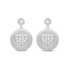 Thumbnail Image 1 of Signature Heart Diamond Earrings 1/3 ct tw Sterling Silver