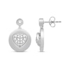 Thumbnail Image 2 of Signature Heart Diamond Earrings 1/3 ct tw Sterling Silver