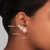 Thumbnail Image 6 of Diamond Halo Stud Earrings 1 ct tw Round-Cut 10K White Gold