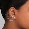 Thumbnail Image 6 of Diamond Halo Stud Earrings 1 ct tw Round-Cut 10K White Gold