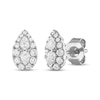 Thumbnail Image 0 of Forever Connected Diamond Earrings 3/8 ct tw Pear & Round-cut 10K White Gold