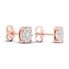 Thumbnail Image 3 of Diamond Halo Stud Earrings 1 ct tw Round-Cut 10K Rose Gold