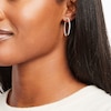 Thumbnail Image 2 of Diamond Hoop Earrings 1 ct tw Round-cut 10K White Gold