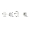 Thumbnail Image 3 of Lab-Created Diamonds by KAY Princess-Cut Solitaire Stud Earrings 1/2 ct tw 14K White Gold (F/SI2)