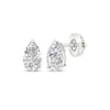 Thumbnail Image 0 of Lab-Created Diamonds by KAY Pear-Shaped Solitaire Stud Earrings 1 ct tw 14K White Gold (F/SI2)