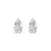 Thumbnail Image 1 of Lab-Created Diamonds by KAY Pear-Shaped Solitaire Stud Earrings 1 ct tw 14K White Gold (F/SI2)