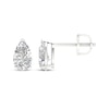 Thumbnail Image 2 of Lab-Created Diamonds by KAY Pear-Shaped Solitaire Stud Earrings 1 ct tw 14K White Gold (F/SI2)