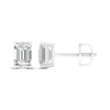 Thumbnail Image 2 of Lab-Created Diamonds by KAY Emerald-Cut Solitaire Stud Earrings 1 ct tw 14K White Gold (F/SI2)