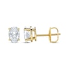 Thumbnail Image 2 of Lab-Created Diamonds by KAY Oval-Cut Solitaire Stud Earrings 1 ct tw 14K Yellow Gold (F/SI2)