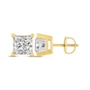 Thumbnail Image 2 of Princess-Cut Diamond Solitaire Stud Earrings 1 ct tw 14K Yellow Gold (I/I2)