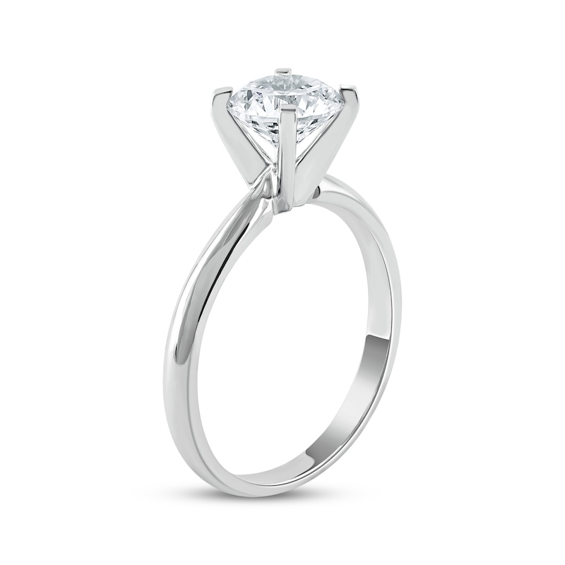 Lab-Created Diamonds by KAY Round-Cut Solitaire Engagement Ring 1-1/4 ct tw 14K White Gold (I/SI2)